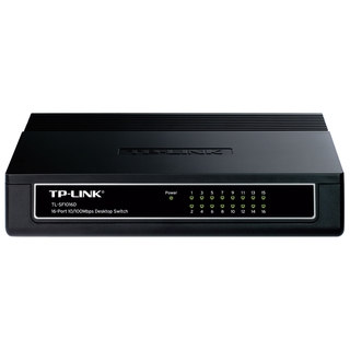 TP-LINK TL-SF1016D 16-Port 10/100Mbps Desktop Switch, 3.2Gbps Capacit