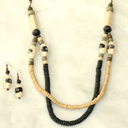 Puca and Shaped Hardwoods 2-layer Jewelry Set (Philippines)