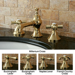 French Country Widespread Polished Brass Bathroom Faucet