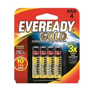 Eveready AAA Alkaline Battery Retail 4-pack