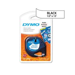 Dymo LetraTag White Plastic 0.5-in Label Tape Cassette