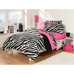 Dorm Room Superset Zebra/Pink 30-piece Twin Extra Long