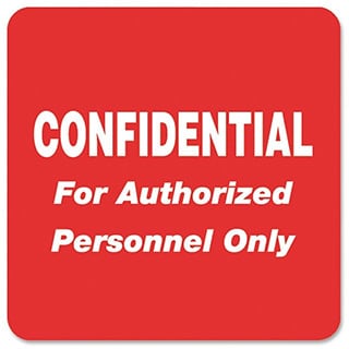 Red Tabbies Medical Labels for Confidential- 2 x 2-