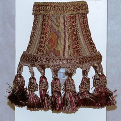Brown Tapestry Silk Shade Nightlights (Set of 2)