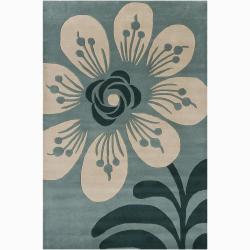 Artist's Loom Hand-tufted Transitional Floral Wool Rug (7'9x10'6)