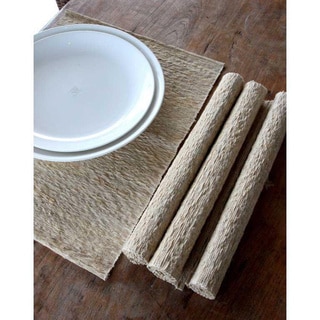 Handmade Set of 4 Cotton 'Nature's Truth' Placemats (Indonesia)