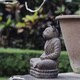 Handmade Volcanic Ash Antique Brown Cat Namaste Statue (Indonesia) - Thumbnail 0