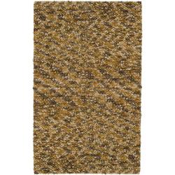 Hand-hooked Hayward Gold Wool Rug (5' x 8')