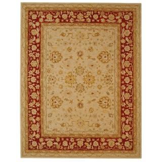 Safavieh Anatolia Handmade Ivory / Red Wool Rug (12' x 15')