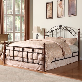 Newcastle Graceful Scroll Bronze Iron King-sized Poster Bed by TRIBECCA HOME