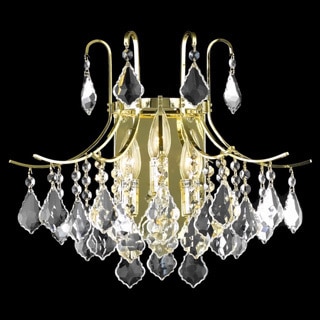 Somette Crystal Gold 3-light 65006 Collection Wall Sconce