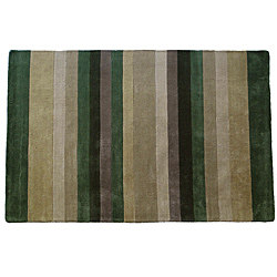 Jovi Hand-tufted Multi-Stripe Sage Area Rug (5' x 8')