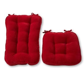Scarlet Microfiber Reversible Rocking Chair Jumbo-size Cushion Set