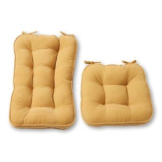 Cream Microfiber Reversible Rocking Chair Jumbo-size Cushion Set