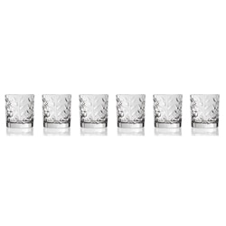 Laurus Collection Crystal Double Old Fashioned Glasses (Set of 6)