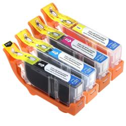 INSTEN Canon Compatible CLI-221 CMYK Black/ Color Ink Cartridge (Pack of 4)