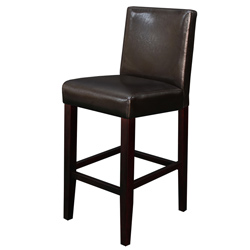 Villa Faux Leather Brown Counter Stool (Set of 2)