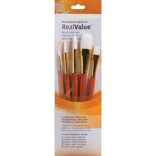 Princeton Short-handled 9152 Orange Real Value Brushes (Set of 5)