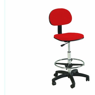 Martin Stiletto Red Drafting-height Chair with Pneumatic Lift