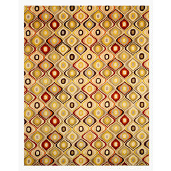 Hand-tufted Wool Contemporary EORC Abstract Retro Chic Rug