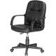 OneSpace Mid-Back Black Leather Office Chair - Thumbnail 0