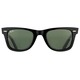 Ray-Ban Original Wayfarer RB 2140 Unisex  Black Frame Green Lens Sunglasses - Thumbnail 1