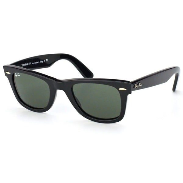 Ray-Ban Original Wayfarer RB 2140 Unisex  Black Frame Green Lens Sunglasses