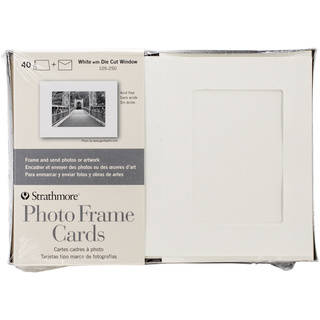Strathmore White Photo Frame Greeting Cards (Pack of 40)