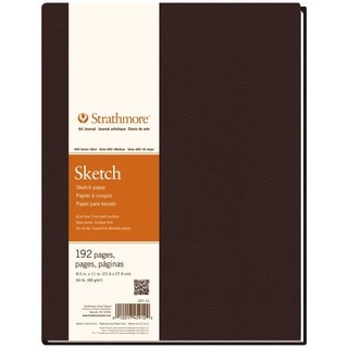 Strathmore 400 Series 8.5 x 11.5 Dark Brown Hardbound Sketchbook