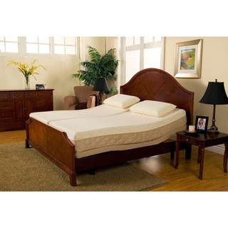 Sleep Zone Supreme Adjustable Bed and 10-inch Hybrid Split King-size Mattress Set