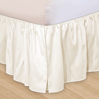 Veratex 'Hike Up Your Skirt' Ruffled Faux Silk Adjustable 17-inch Drop California King-size Bedskirt