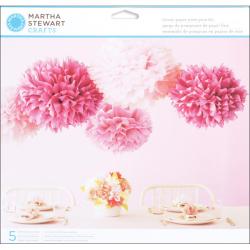 Martha Stewart Vintage Girl Pink Tissue Paper Pom Pom Kit