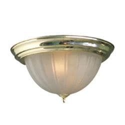 Woodbridge Lighting Basic 1-light Melon Glass Polished Brass Flush Mount