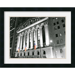 Phil Maier 'New York Stock Exchange at Night' 23 x 19-inch Framed Art Print