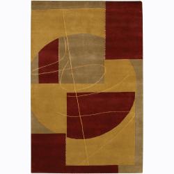 Artist's Loom Hand-knotted Contemporary Geometric Rug (2' x 3')