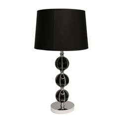 Black 29-inch High Stacked Ceramic Table Lamp
