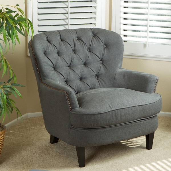 Tafton Tufted Oversized Fabric Club Chair by Christopher Knight Home