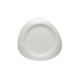 Red Vanilla Clematis White Porcelain Salad Plates (Set of 6)