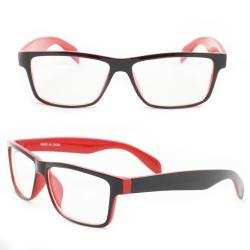 Unisex Black/Red Rectangle Fashion Sunglasses