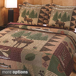 Greenland Home Fashions Moose Lodge 3-piece Quilt Set