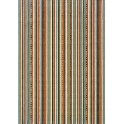 Blue/Ivory Stripe-Pattern Outdoor Area Rug (7'10 x 10'10)