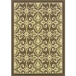 Green/ Ivory Outdoor Area Rug (2'5 x 4'5)