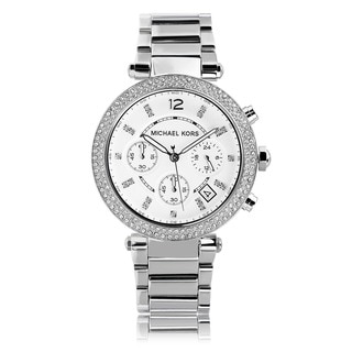 Michael Kors Women's MK5353 Crystal Bezel Stainless Steel Chronograph Watch