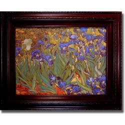 Vincent Van Gogh 'Iris Garden' Framed Canvas