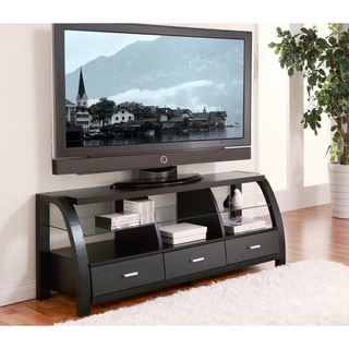 Furniture of America Grove Black 60-inch 3-drawer TV Entertainment Cabinet