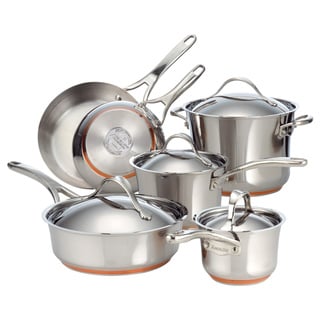 Anolon Nouvelle Copper Stainless Steel 10-piece Cookware Set