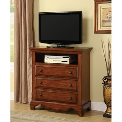 Furniture of America Coast Cherry Oak Finish Media Chest/ Cabinet