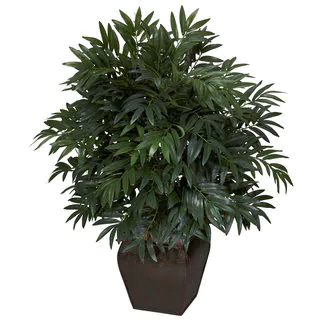 Link to Double Bamboo Palm with Decorative Planter Silk Plant Similar Items in Decorative Accessories