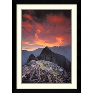 Galen Rowell 'Sunset Over Machu Picchu, Peru' Framed Art Print