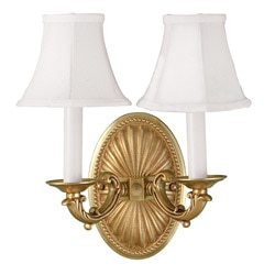 World Imports 2-Light French Gold Wall Sconce